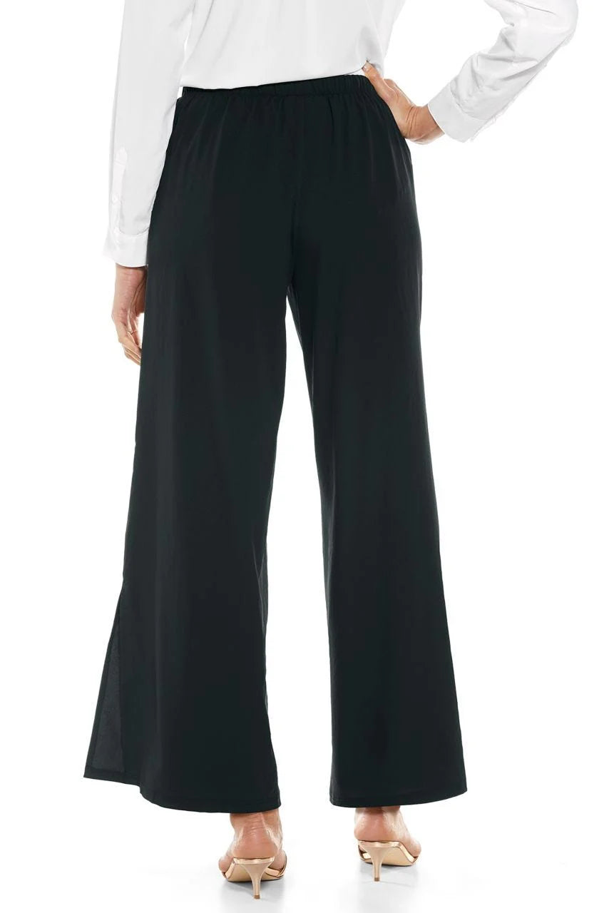 Coolibar Petra Wide Leg Pants in Black