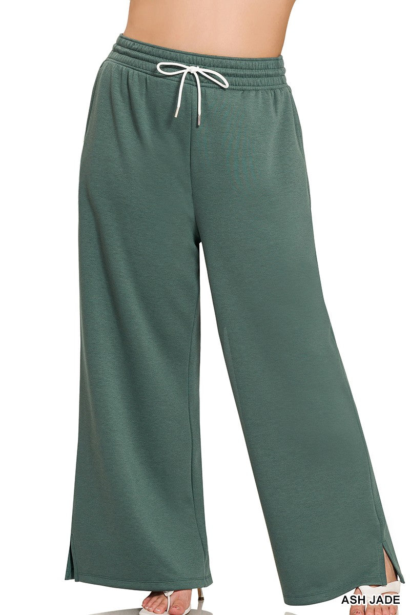 Scuba Drawstring Pants/Plus-Dk Forest