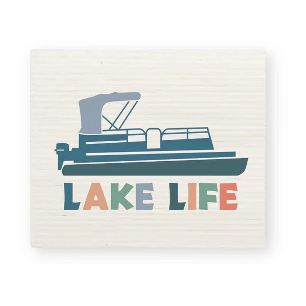 Lake Swedish Dishcloth/ Lake Theme