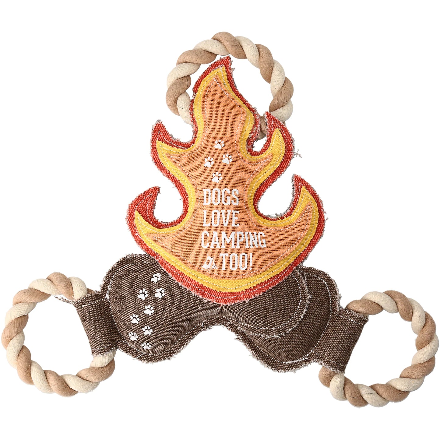 Camping Dog Toy On a Rope