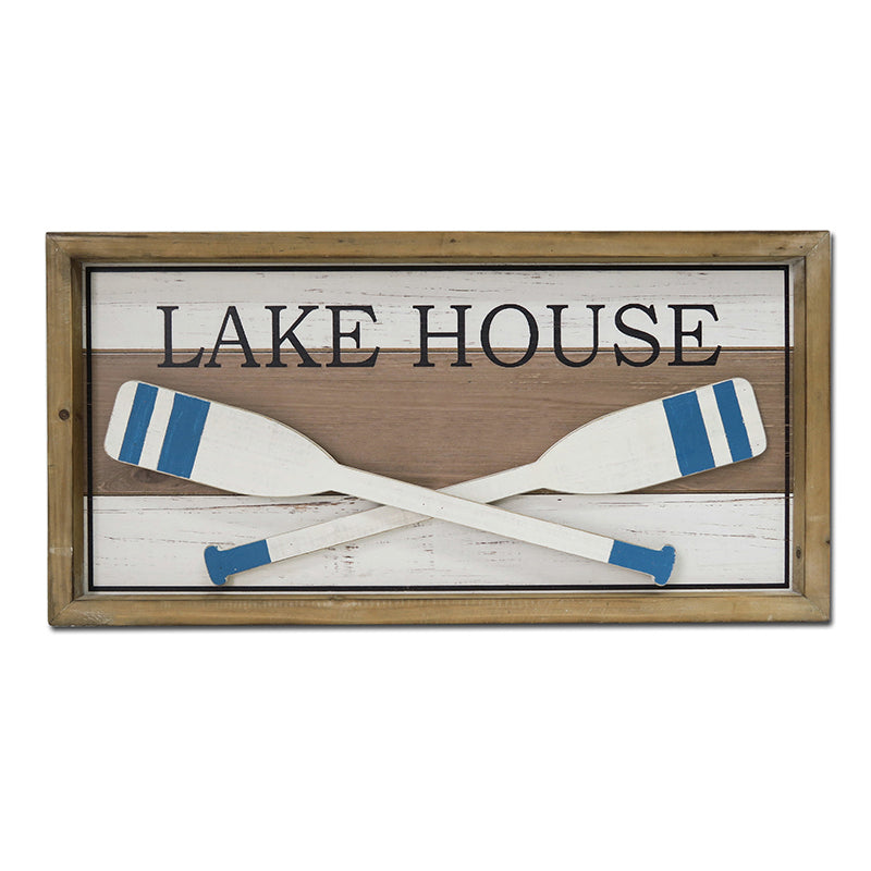 Lake House Sign with Oars
