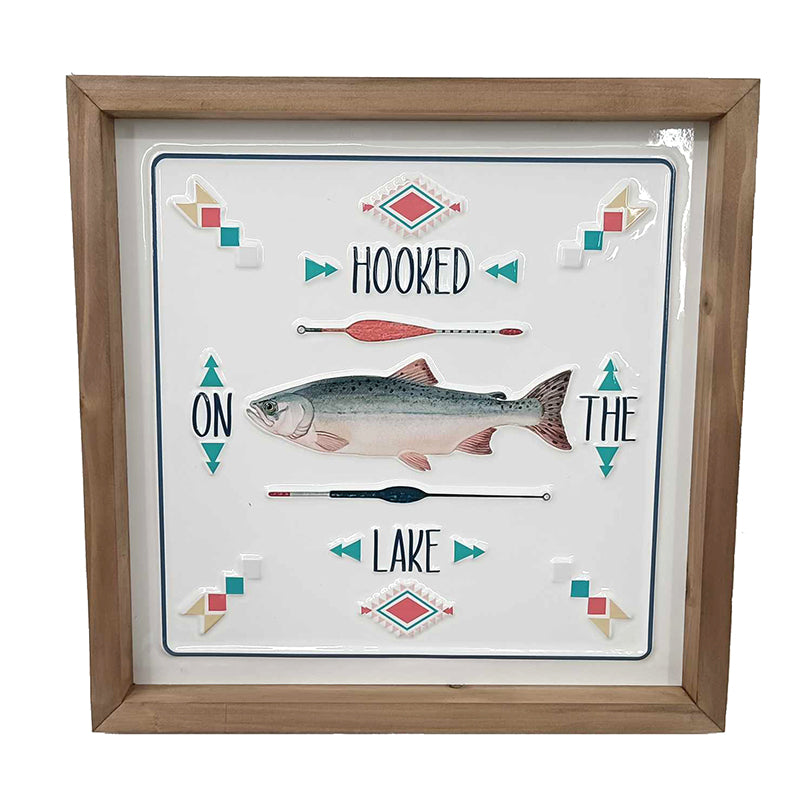 Hooked on the Lake Wall Sign