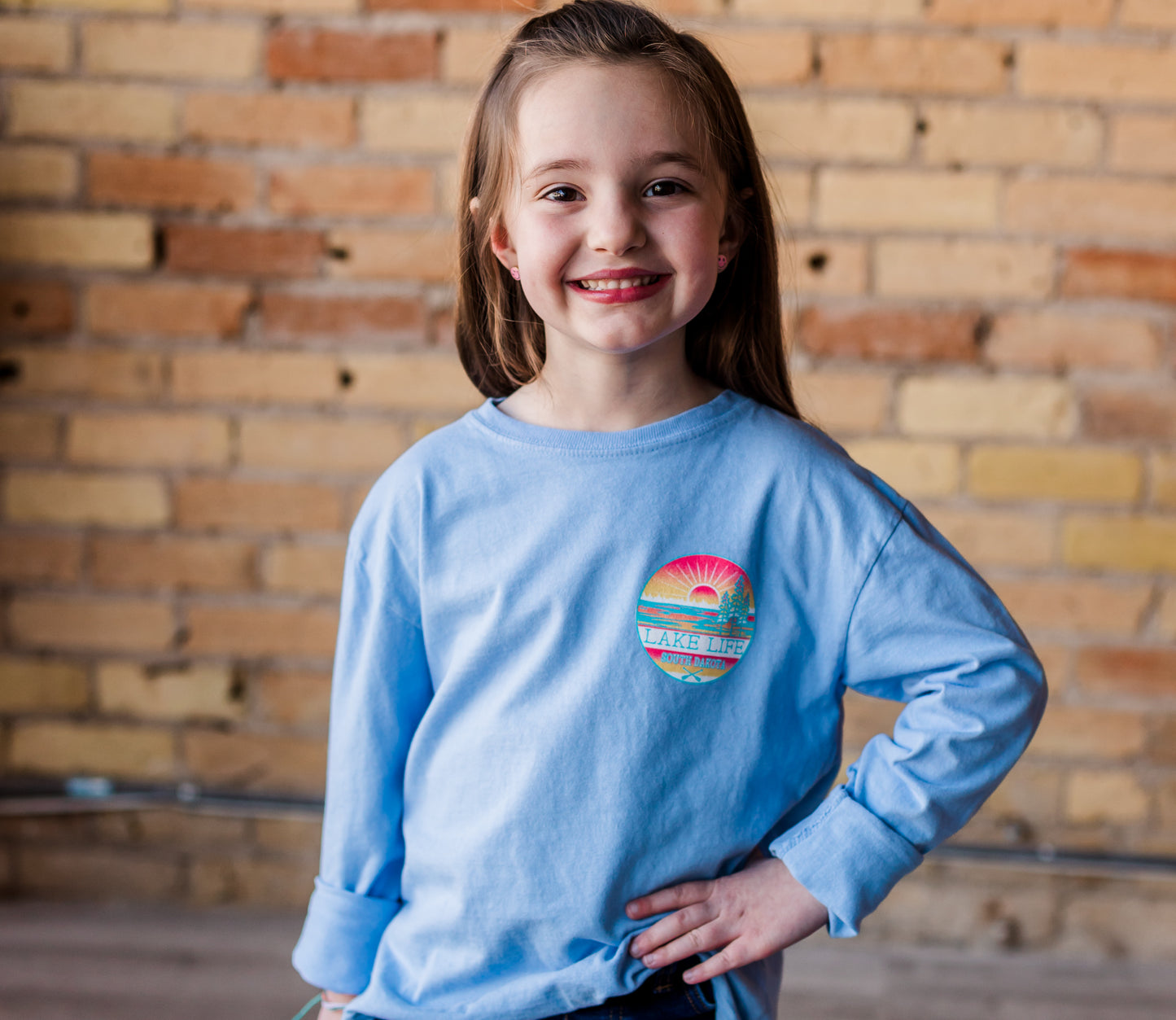 Youth South Dakota Lake Life Long Sleeve