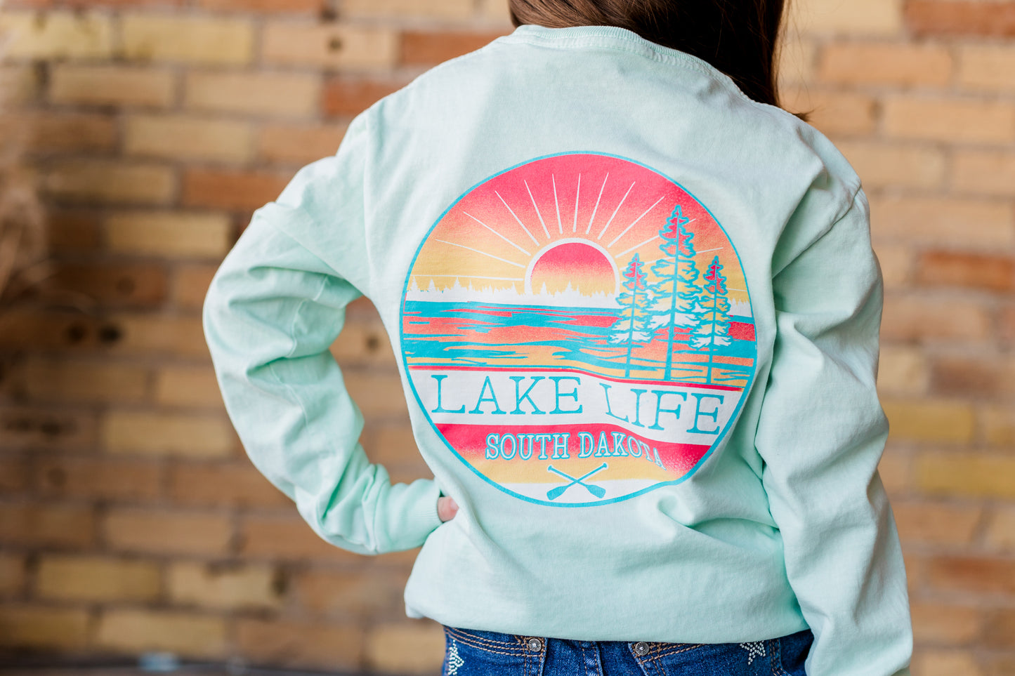 Youth South Dakota Lake Life Long Sleeve