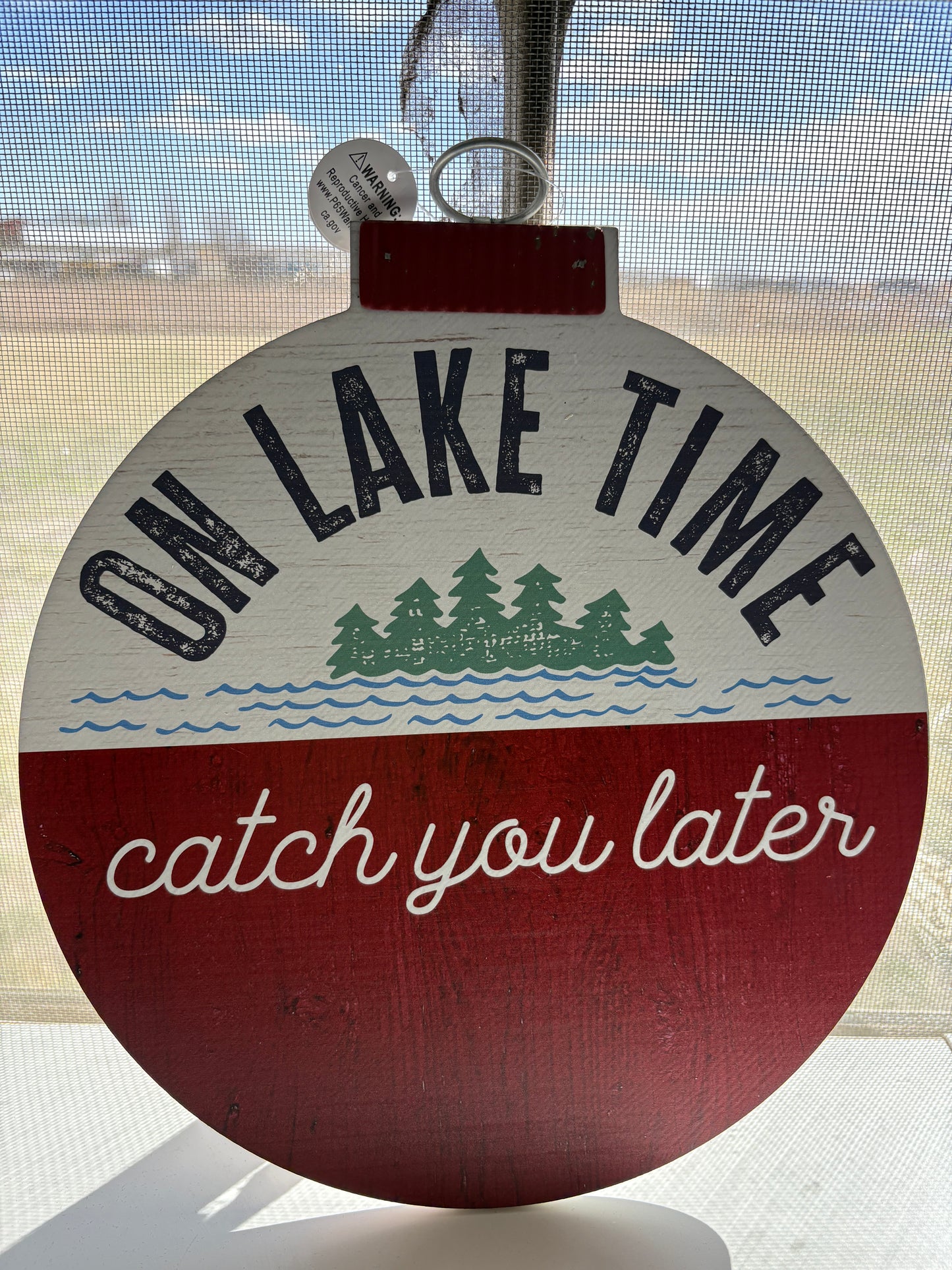 10" ON LAKE TIME BOBBER SIGN