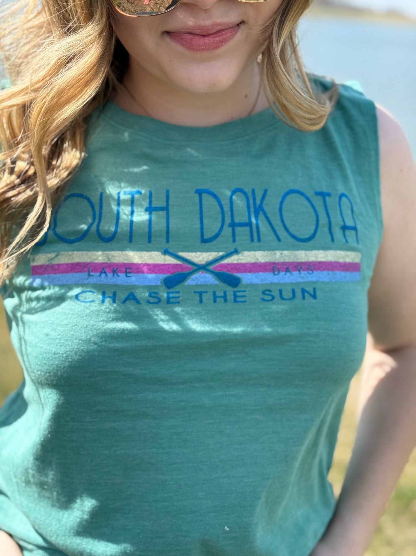 Custom South Dakota Tank Top - Lagoon