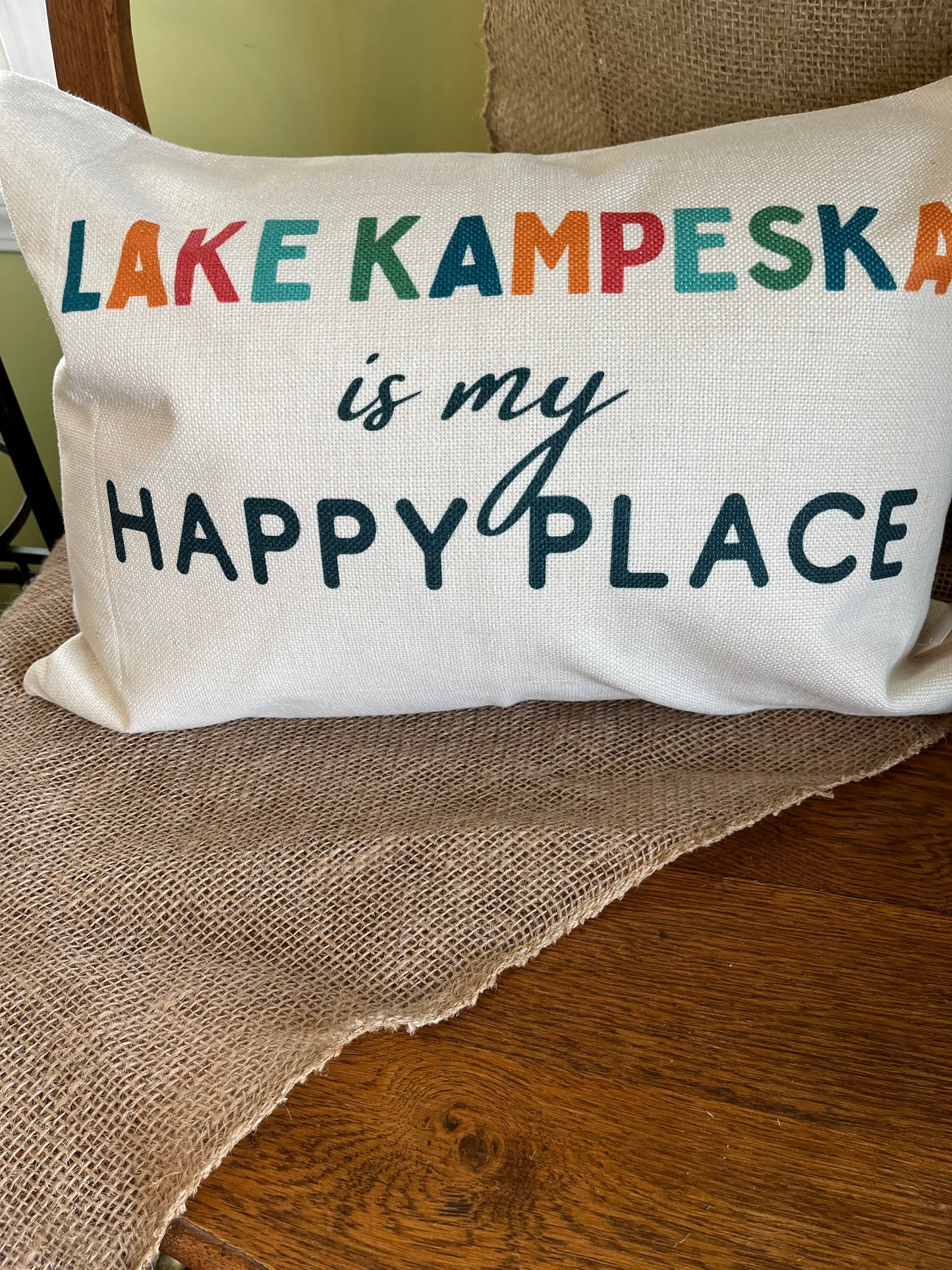 Custom Lumbar Pillow/Lake Kampeska