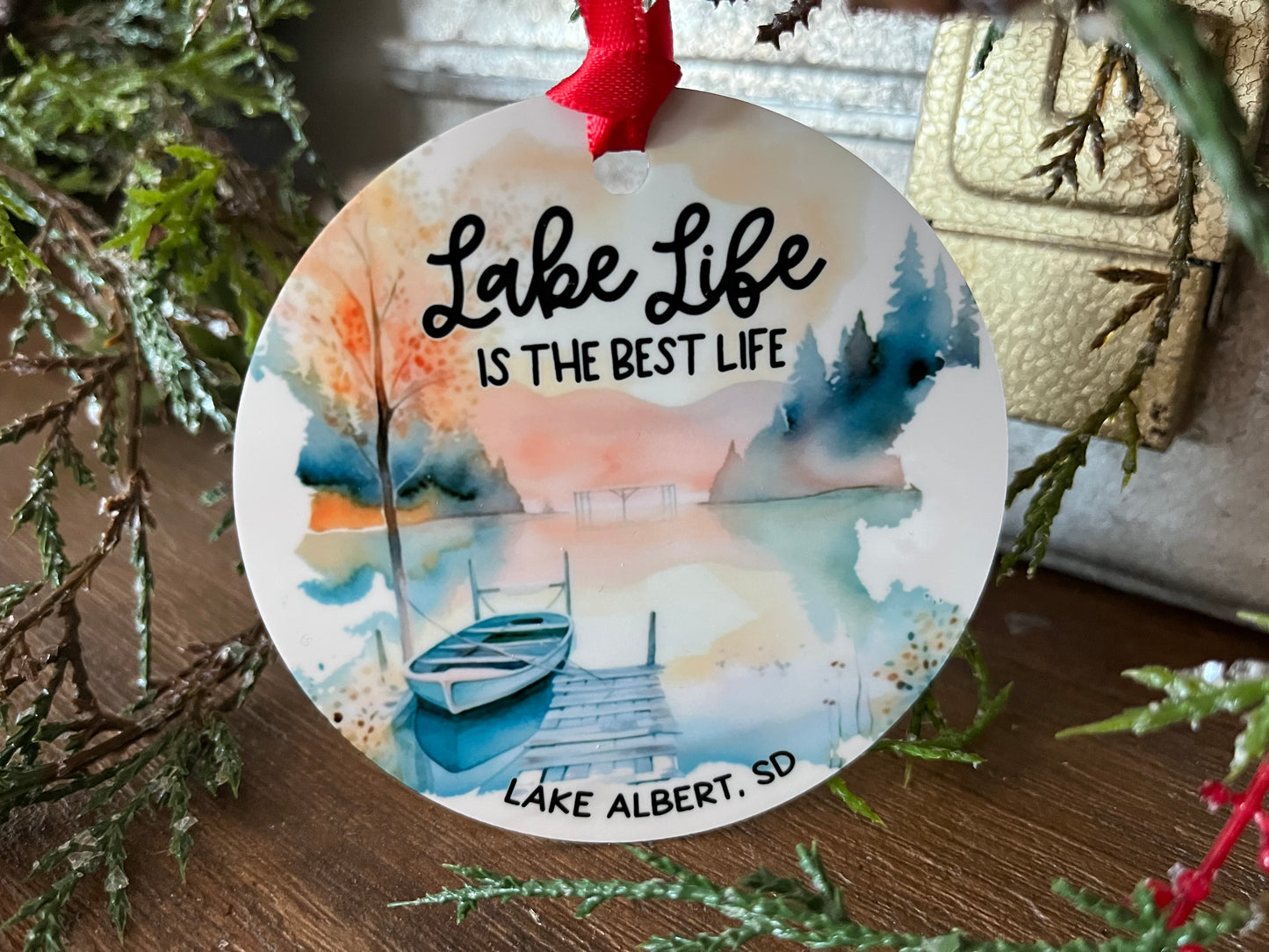 Custom Christmas Ornament - Lake Life Is The Best Life