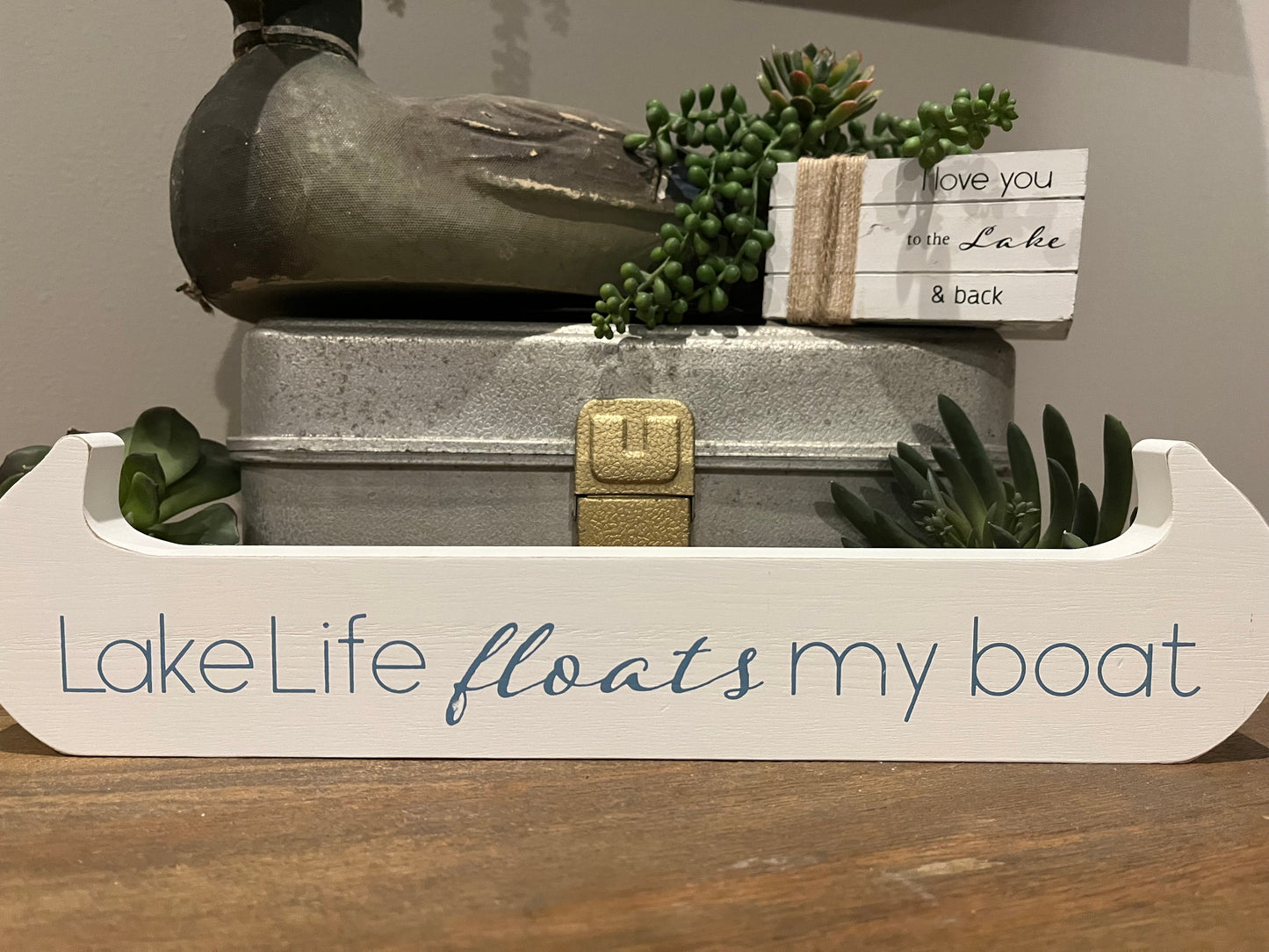 Canoe Table Top Wood Signs