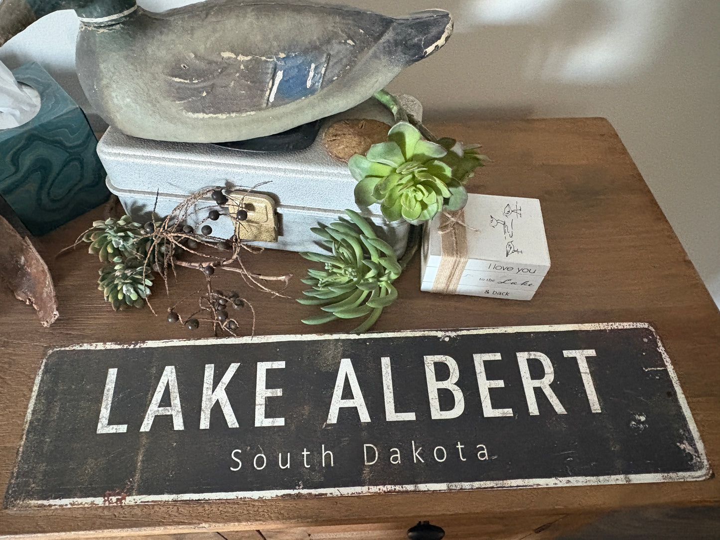 Rustic Metal Lake Signs