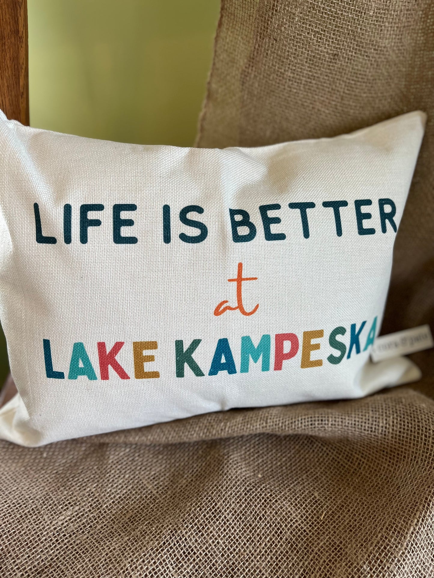 Custom Lumbar Pillow/Lake Kampeska