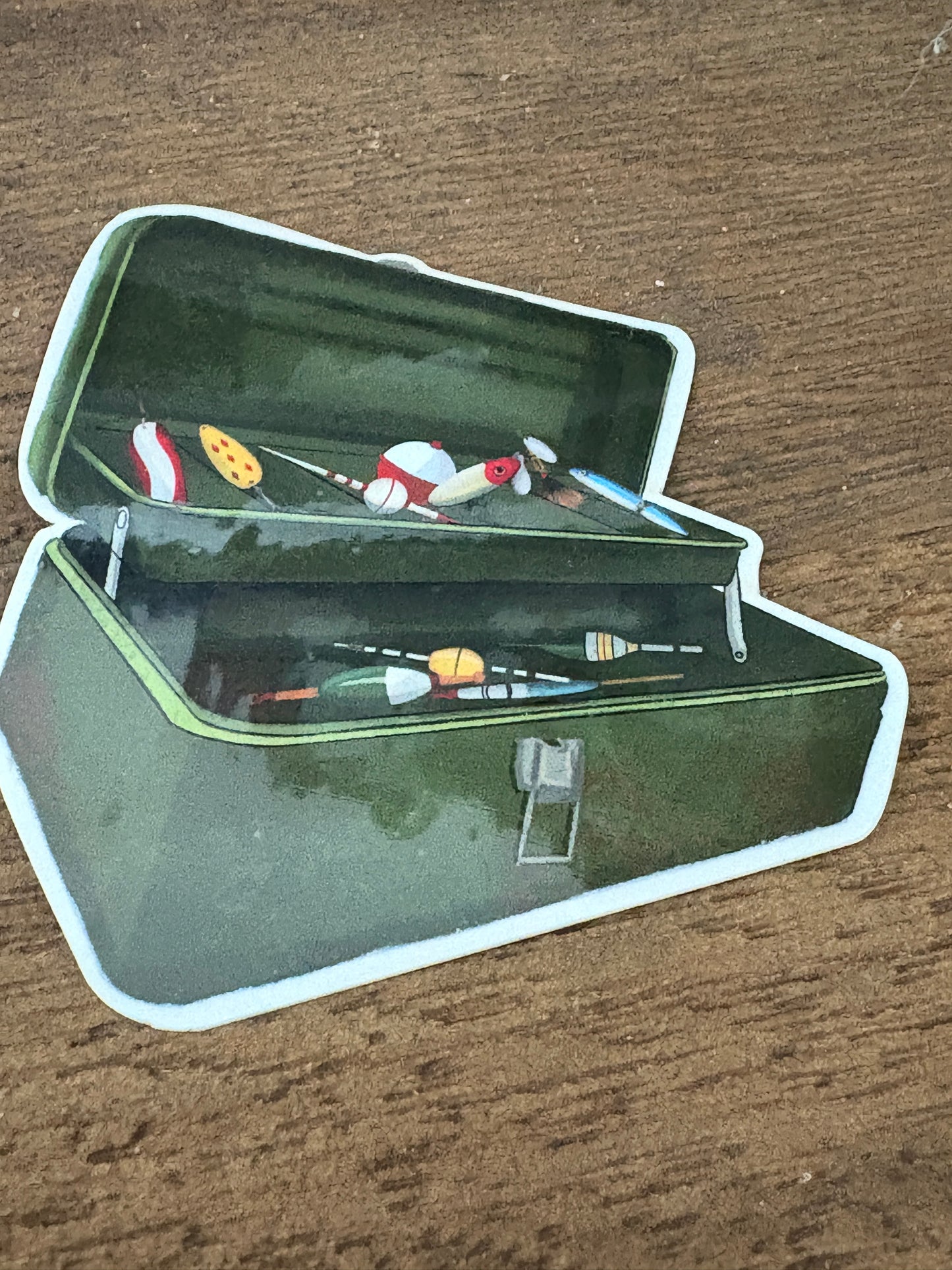 Vintage Tackle Box Sticker