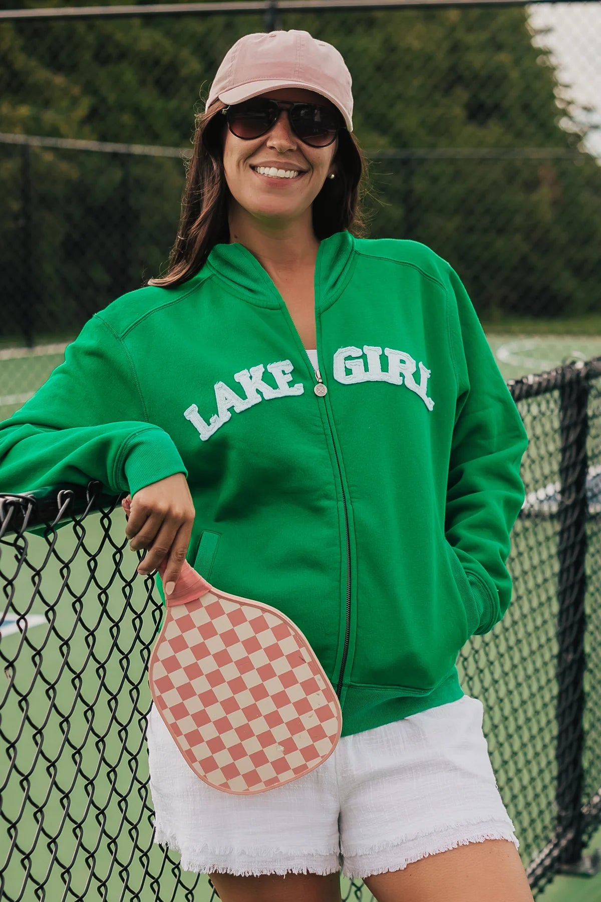 Lake Girl Track Jacket/ Kelly Green