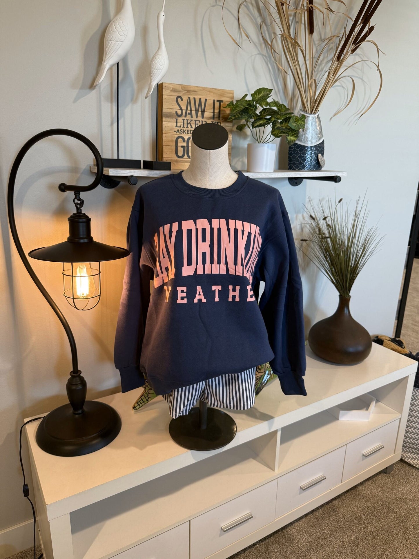 Day Drinking Weather Sweatshirt/Navy