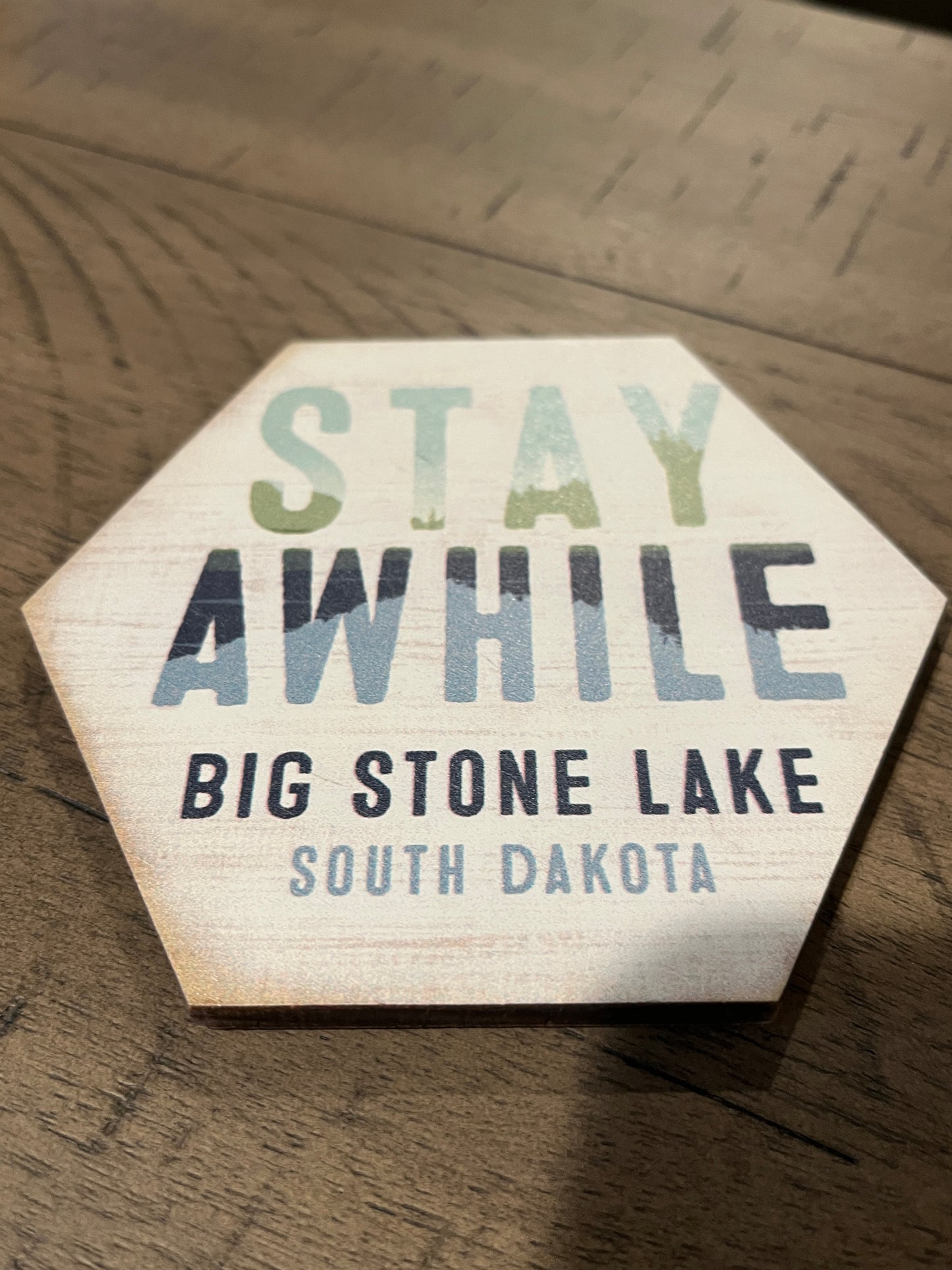 Stay Awhile Custom Lake Coasters