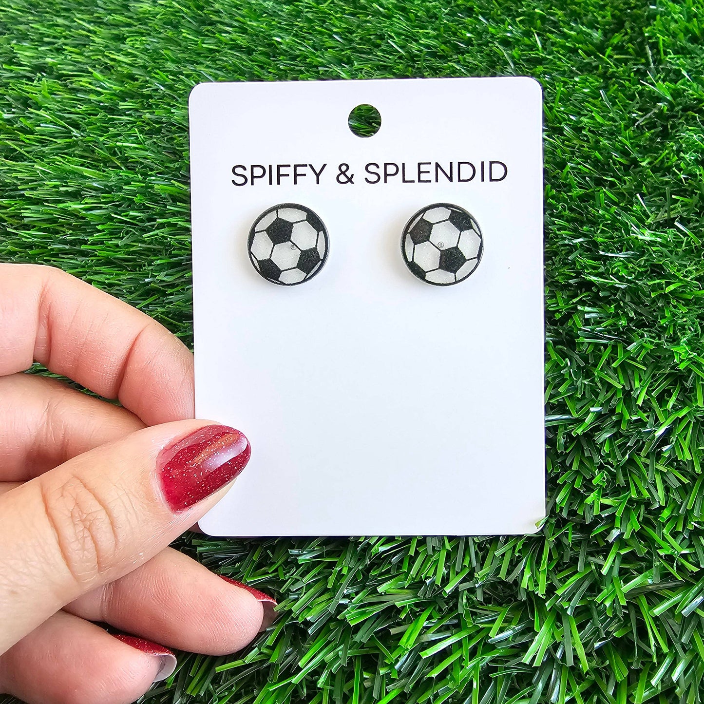 Glitter Soccer Ball Studs // Game Day