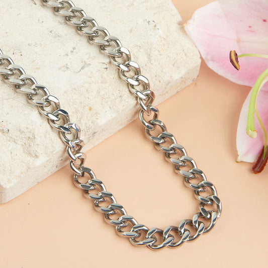 Narelle Waterproof Chunky Chain Necklace/Silver
