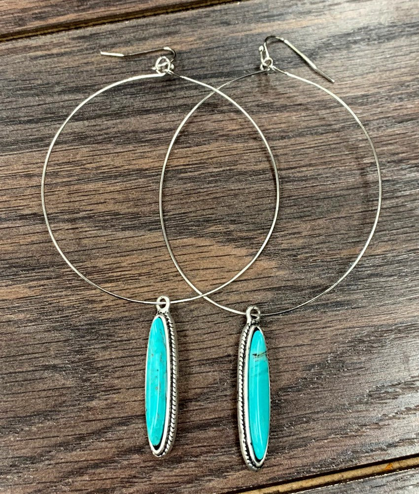 Turquoise Hoop Earrings