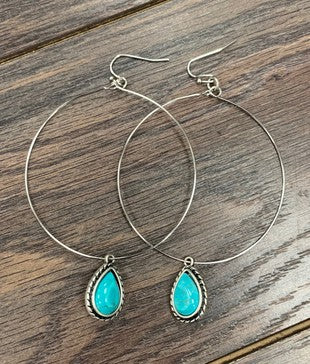 Turquoise Hoop Earrings