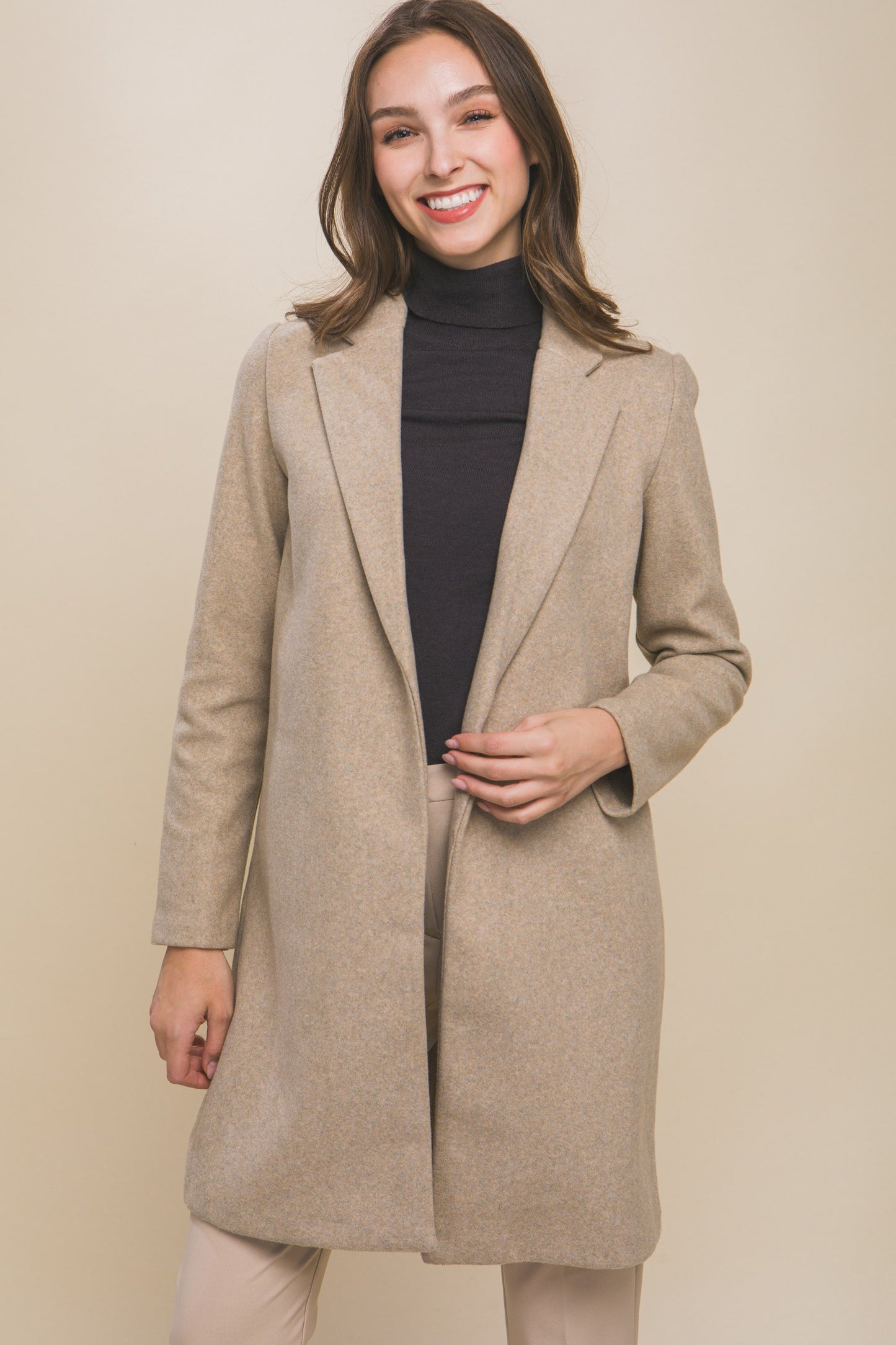 Fleece Long Line Coat