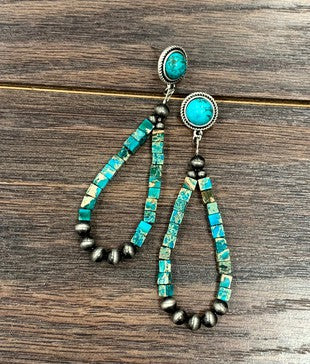 Navajo Pearl Gemstone Earrings