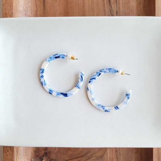 Camy Hoops - Greek Goddess Blue // Spring, Summer, Earrings