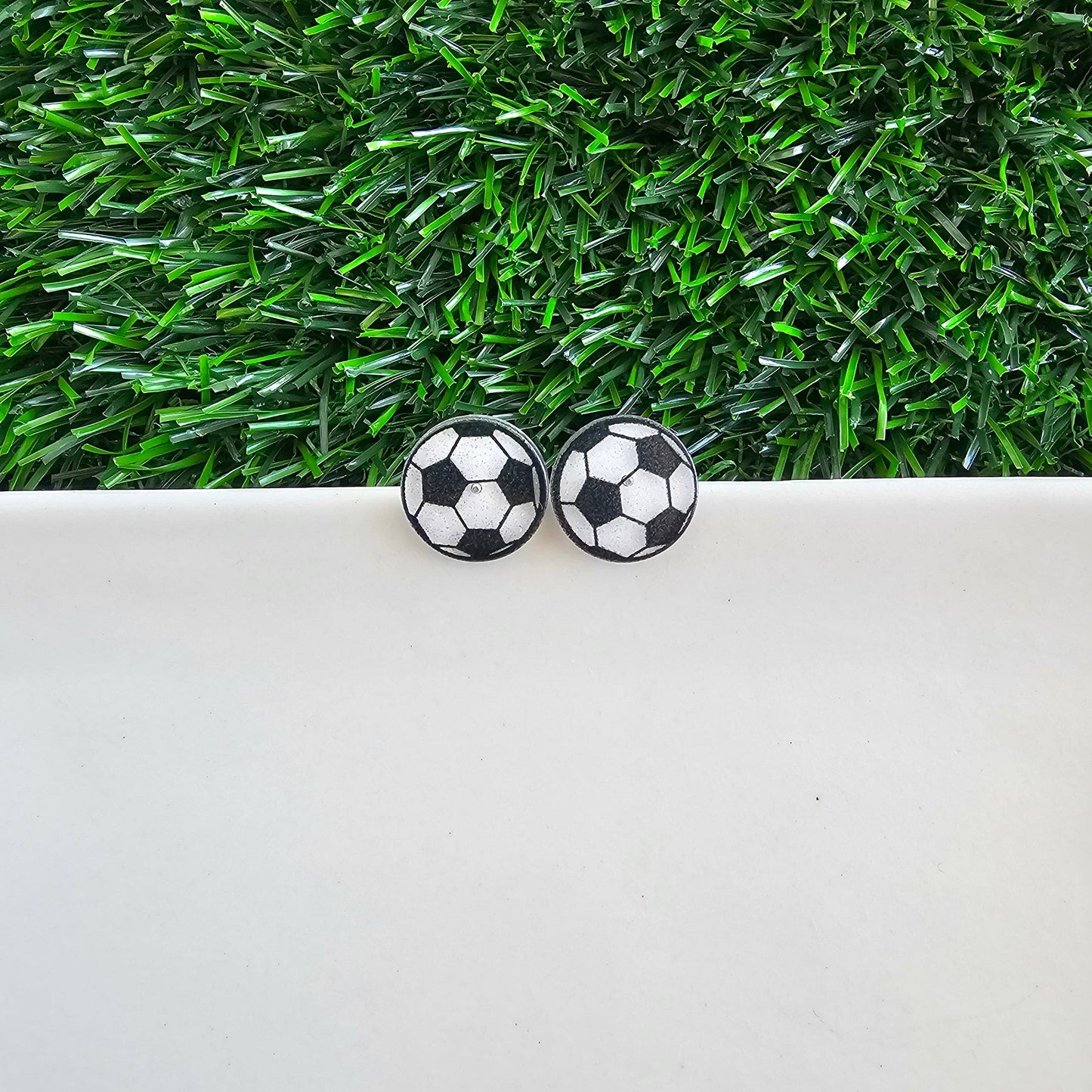 Glitter Soccer Ball Studs // Game Day