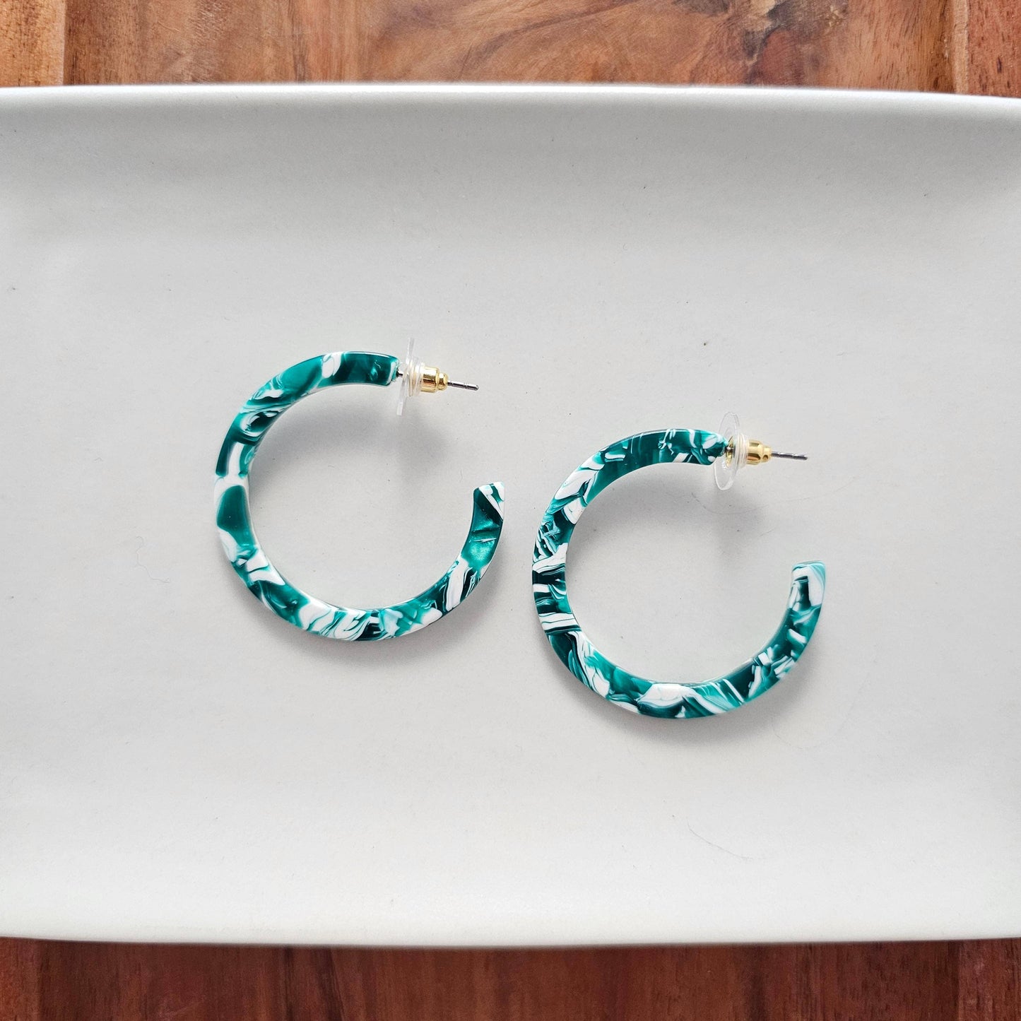 Camy Hoops - Sea Green // Spring, Summer, Earrings