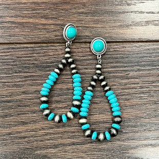 Navajo Pearl Bead Post Earrings