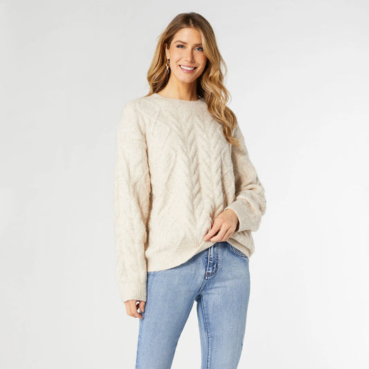 Casper Cable Knit Sweater/ Oatmeal Heather