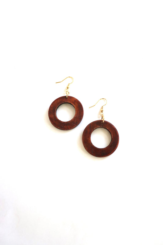 Mini Makaya Earrings-Mahogany