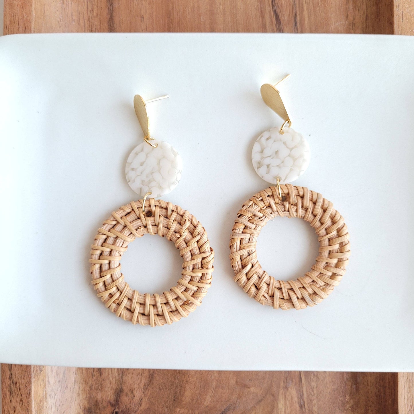 Lana Earrings - Dark Rattan // Spring, Summer, Coastal