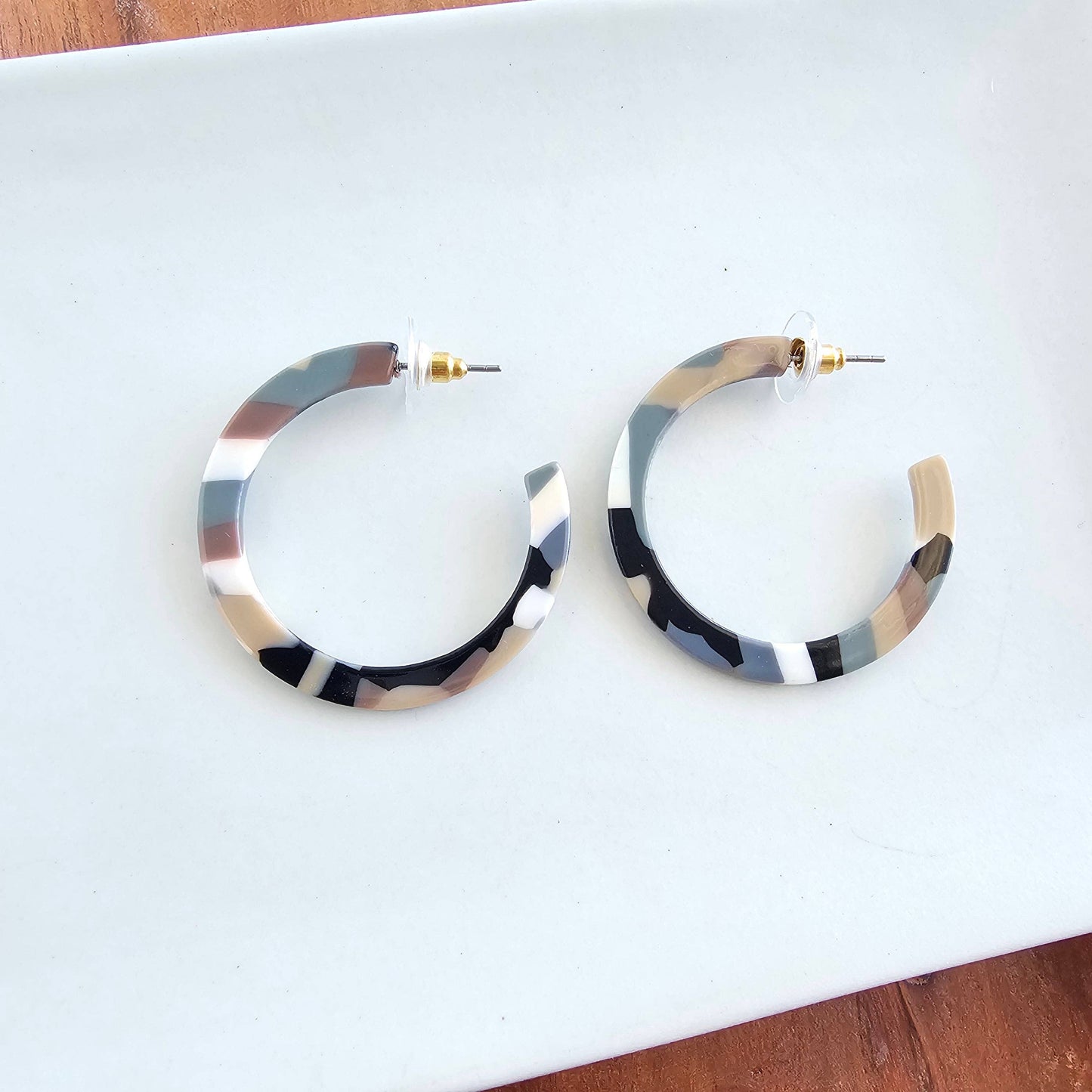 Camy Hoops - Camo // Fall, Earrings, Jewelry