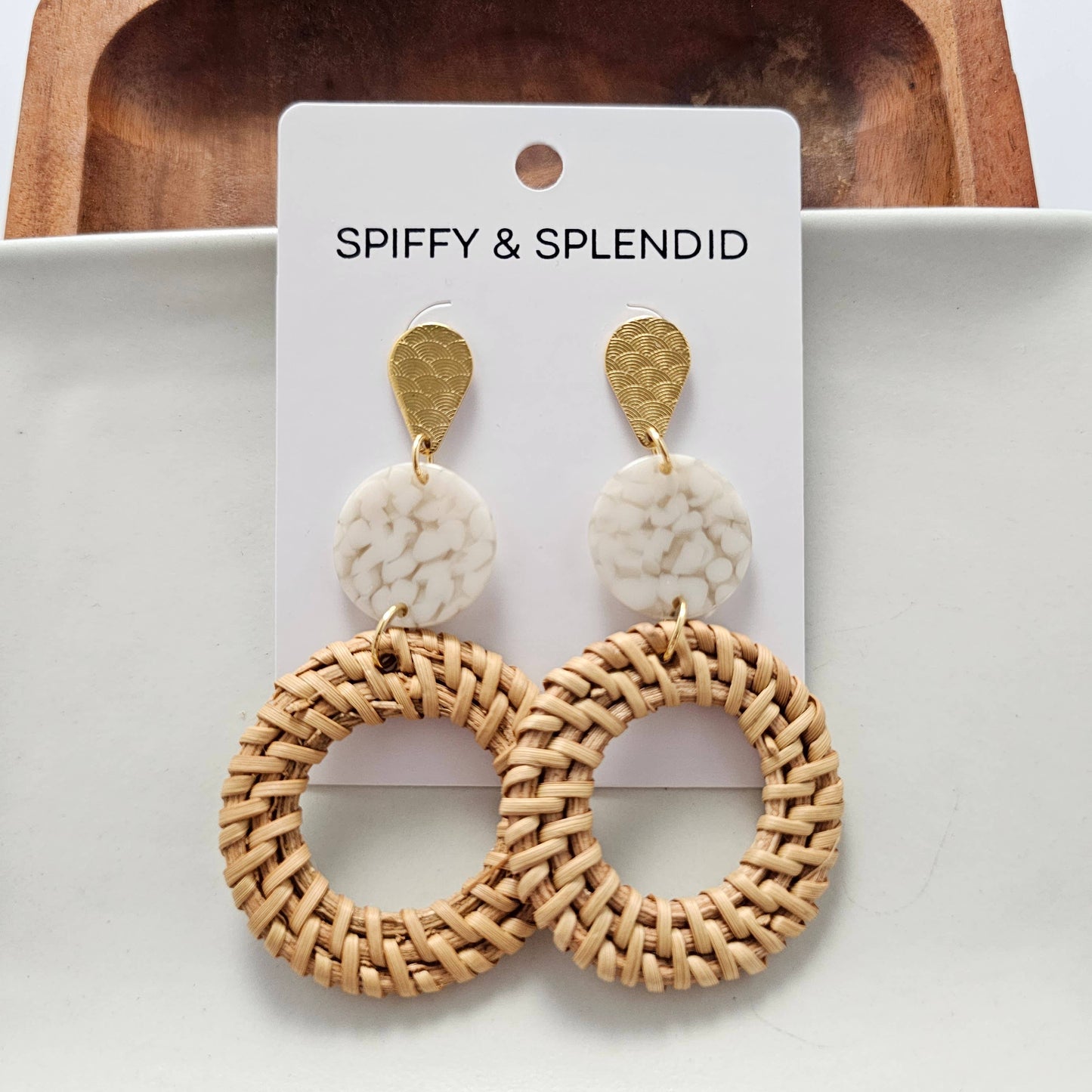 Lana Earrings - Dark Rattan // Spring, Summer, Coastal