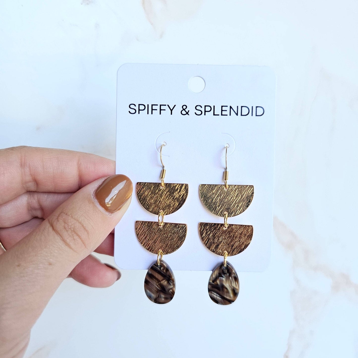 Aria Earrings - Brown Shimmer // Fall, Jewelry, Gifts