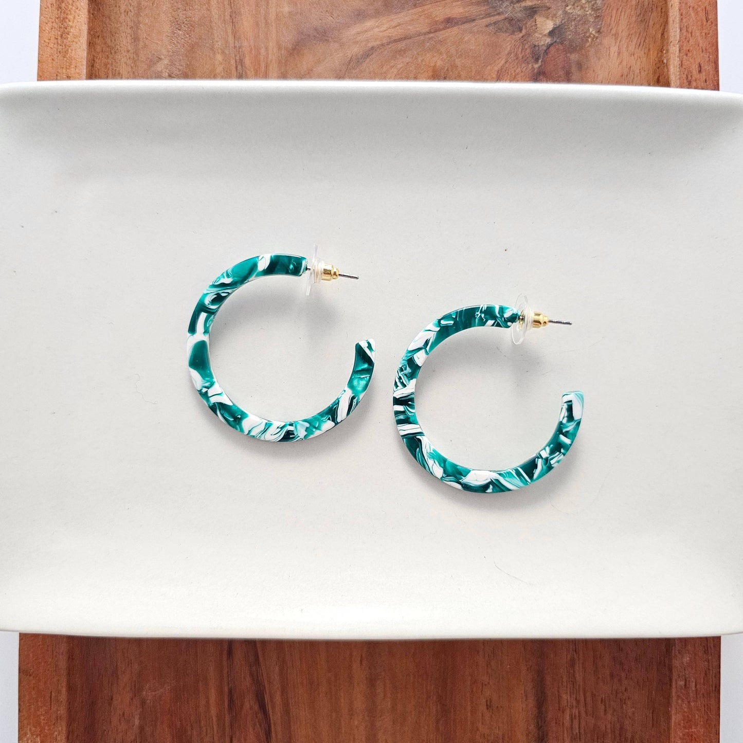 Camy Hoops - Sea Green // Spring, Summer, Earrings