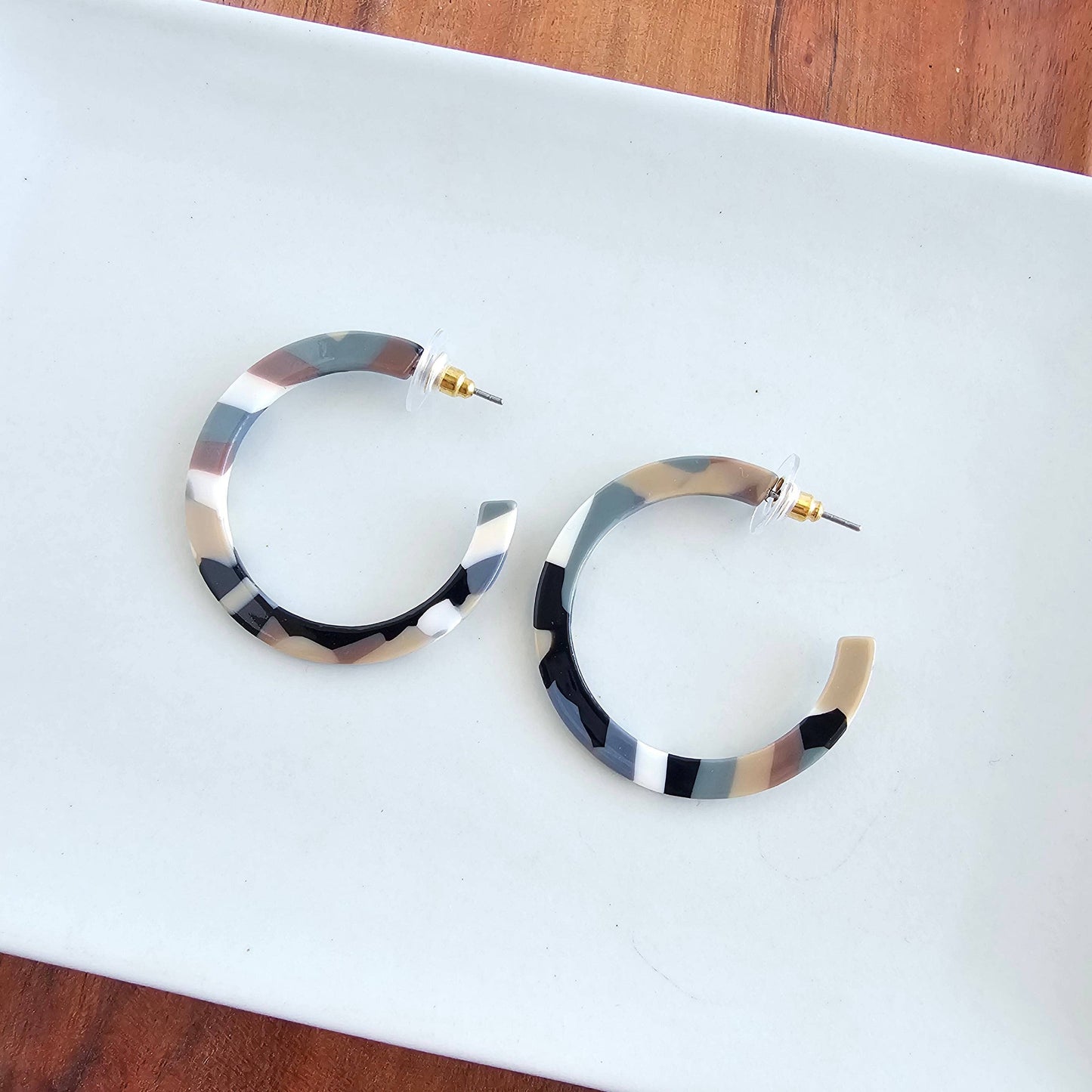 Camy Hoops - Camo // Fall, Earrings, Jewelry