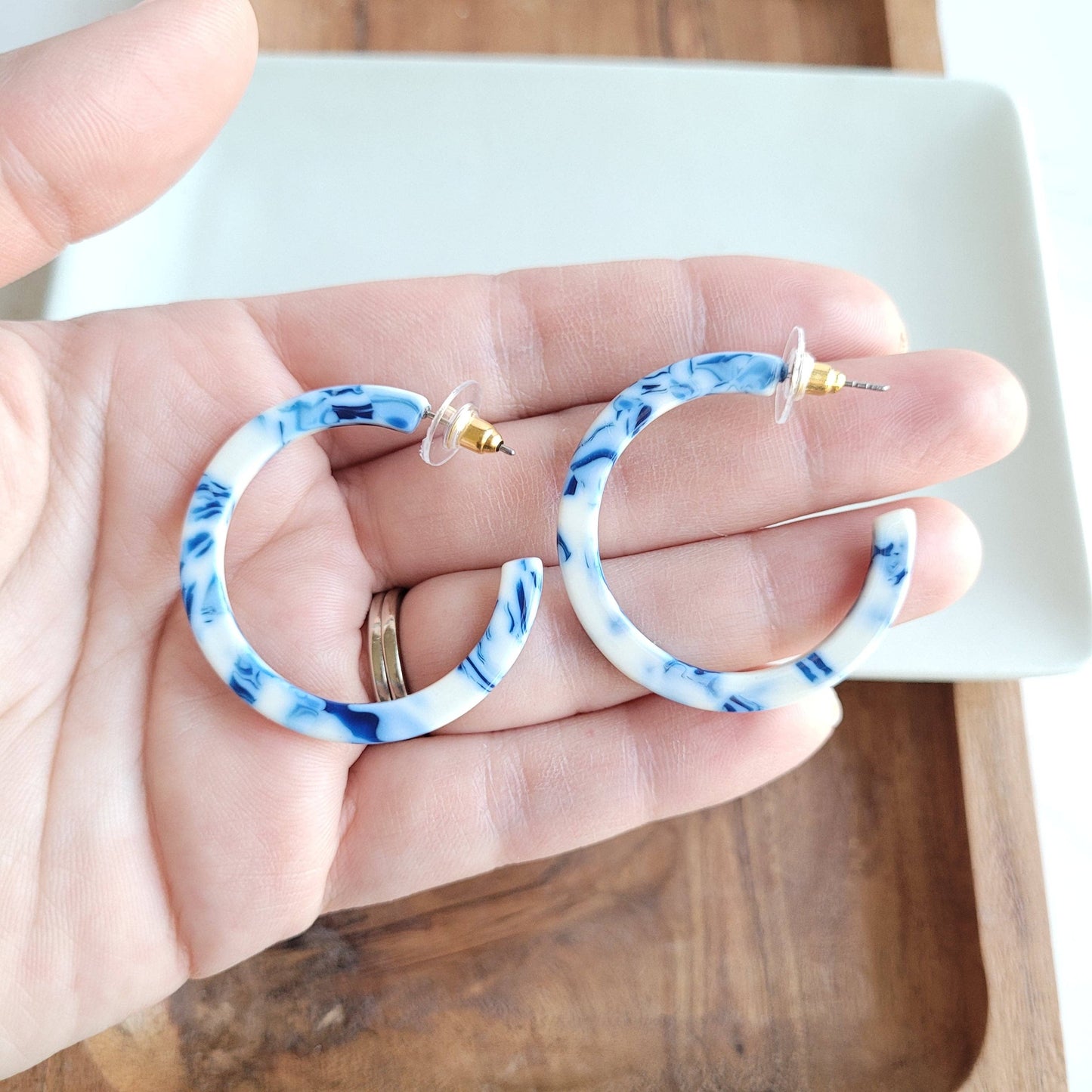 Camy Hoops - Greek Goddess Blue // Spring, Summer, Earrings