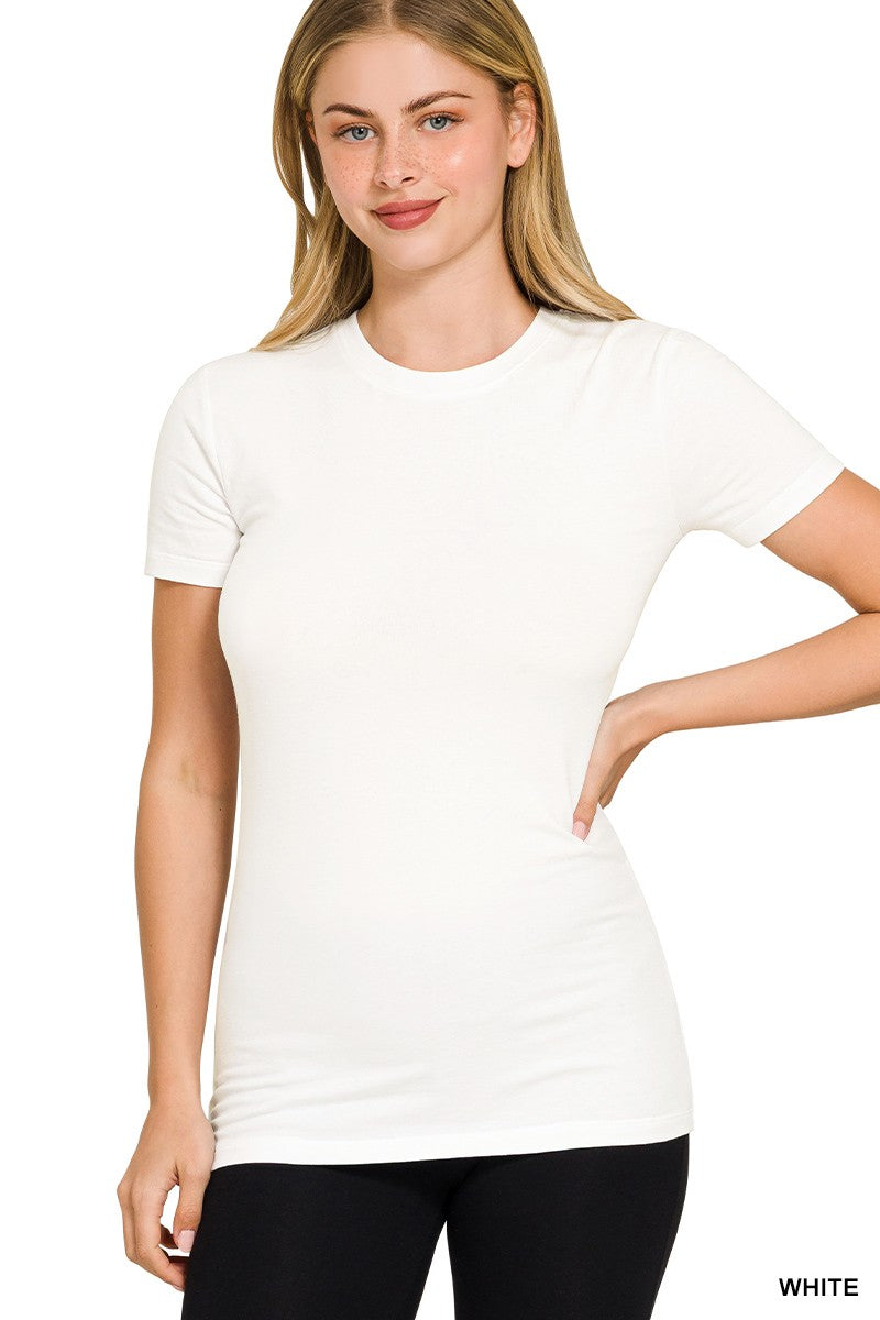 Basic Cotton Crew Neck Short Sleeve Tee