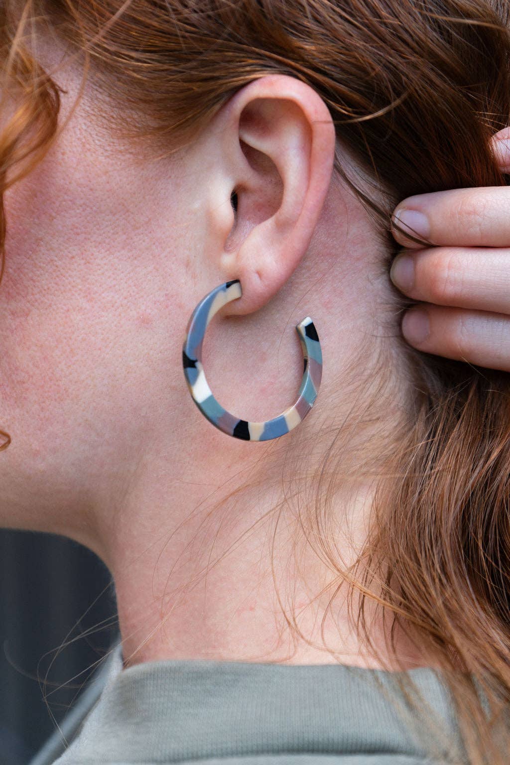 Camy Hoops - Camo // Fall, Earrings, Jewelry