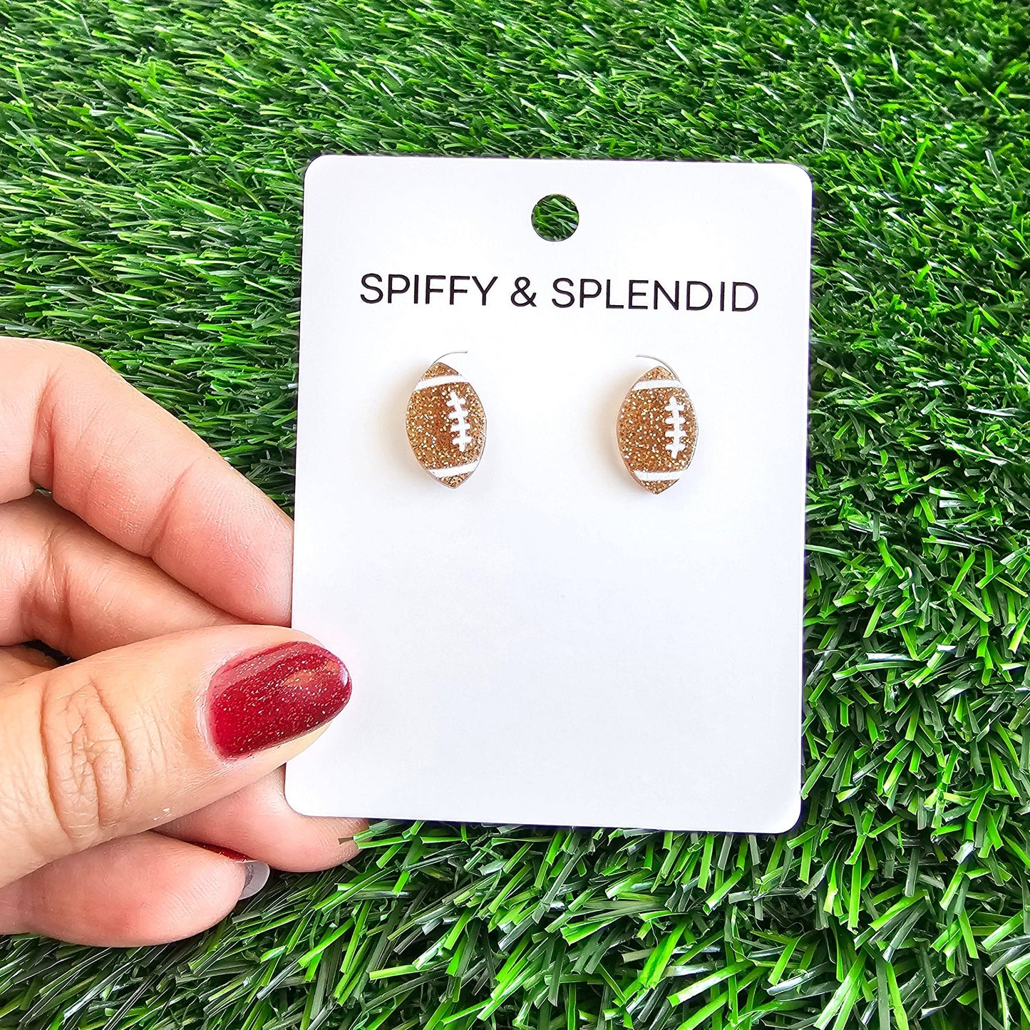 Glitter Football Studs // Game Day