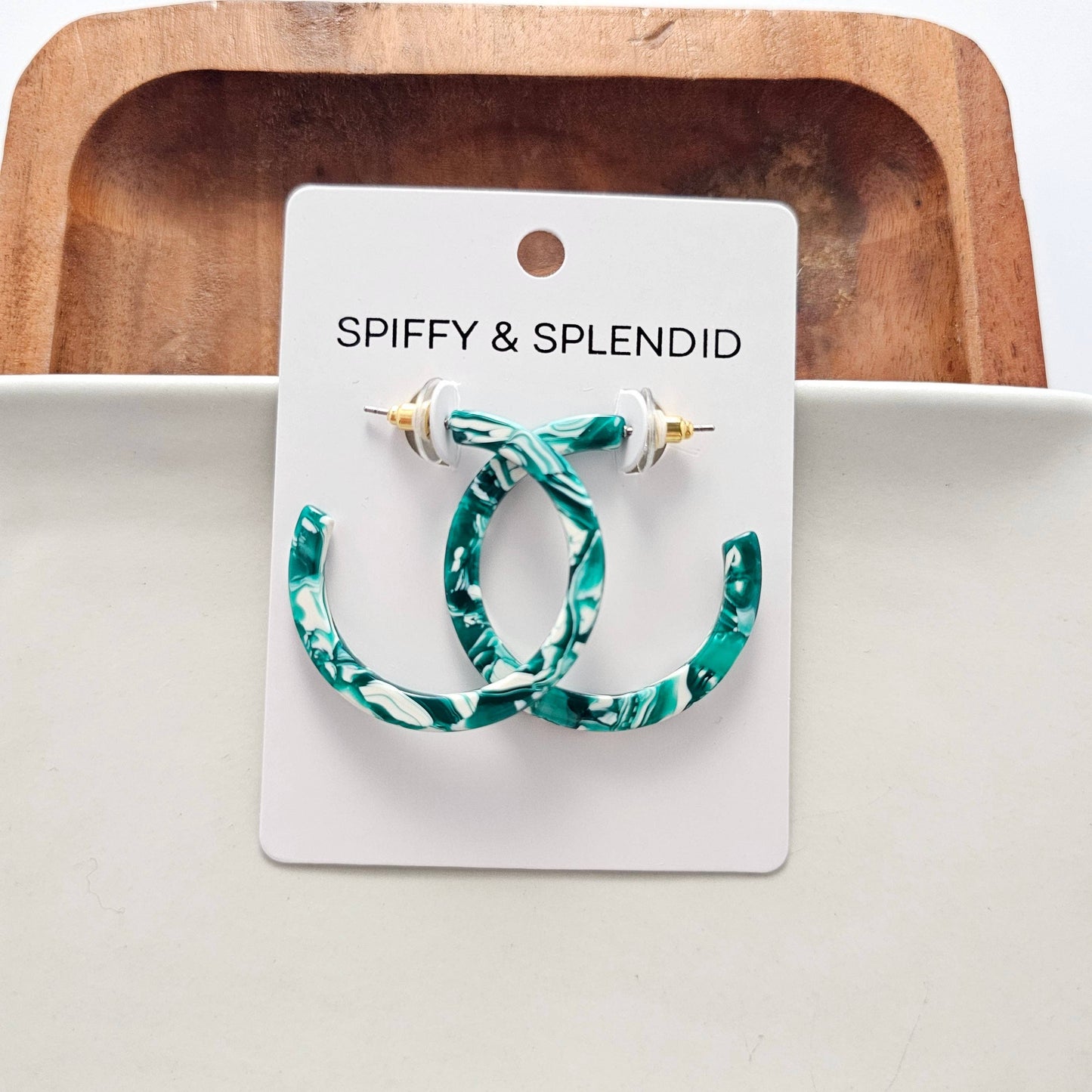 Camy Hoops - Sea Green // Spring, Summer, Earrings