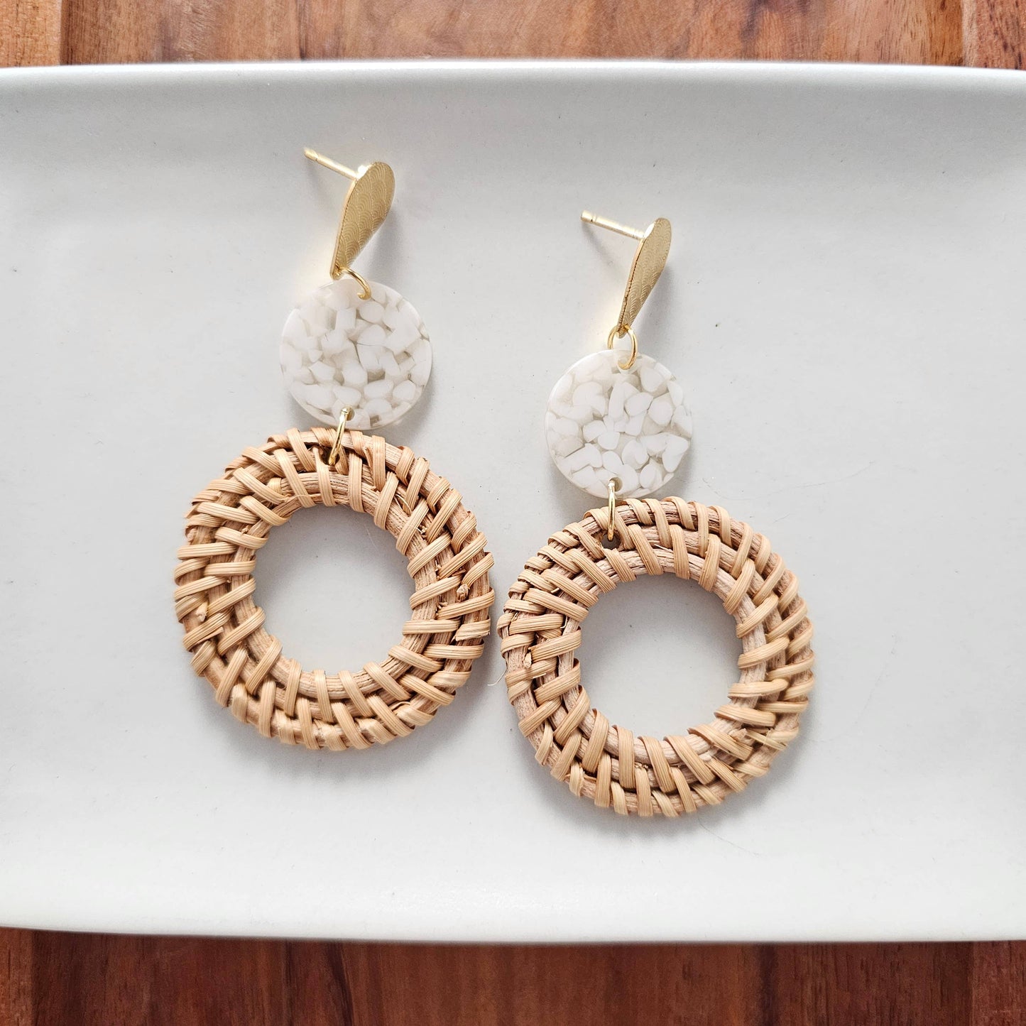 Lana Earrings - Dark Rattan // Spring, Summer, Coastal