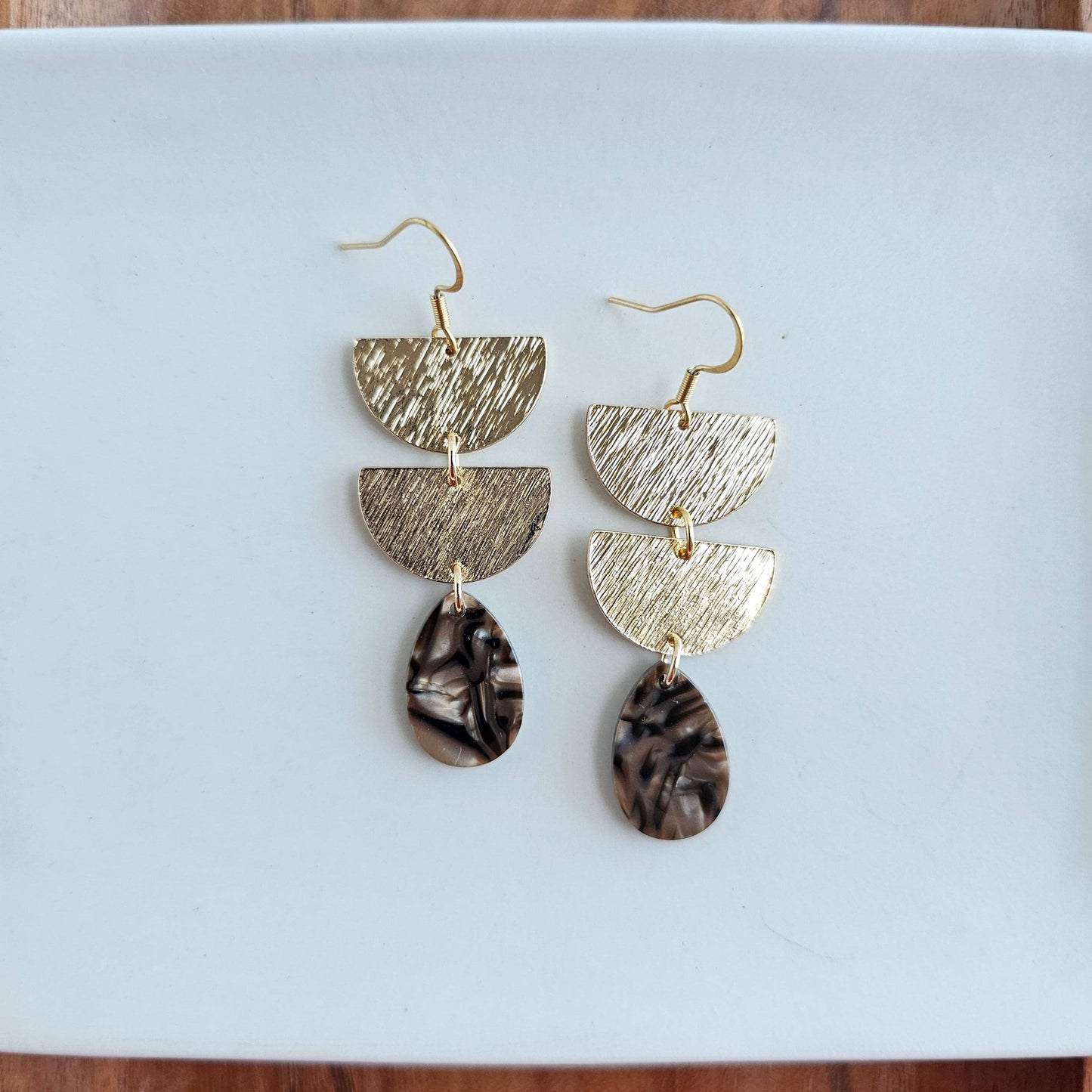 Aria Earrings - Brown Shimmer // Fall, Jewelry, Gifts