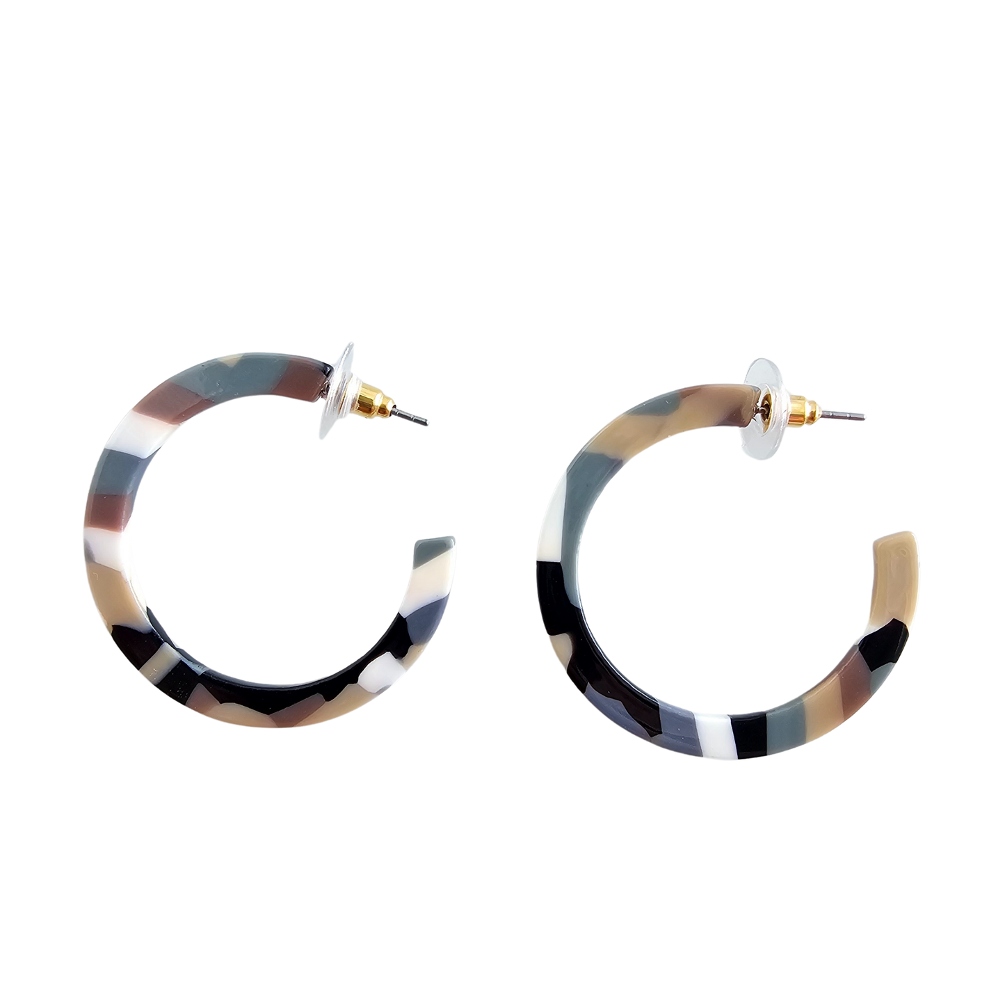 Camy Hoops - Camo // Fall, Earrings, Jewelry