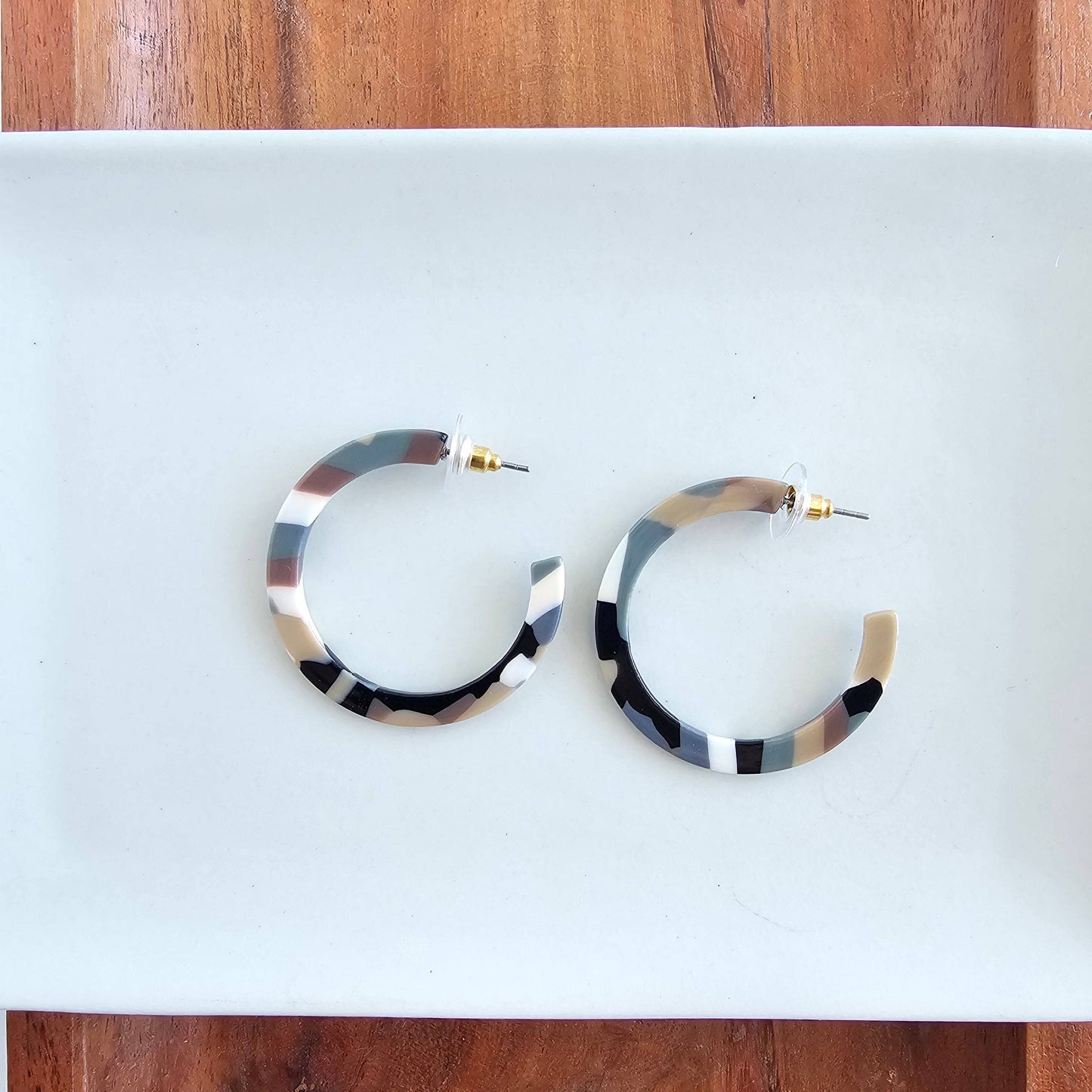 Camy Hoops - Camo // Fall, Earrings, Jewelry