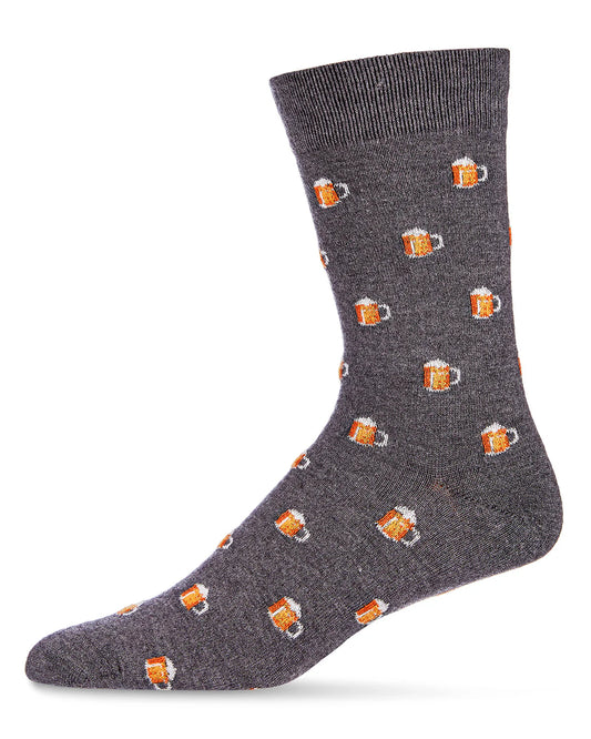 Men's Beer Mugs Luxuriously Soft Cashmere Blend Crew Socks