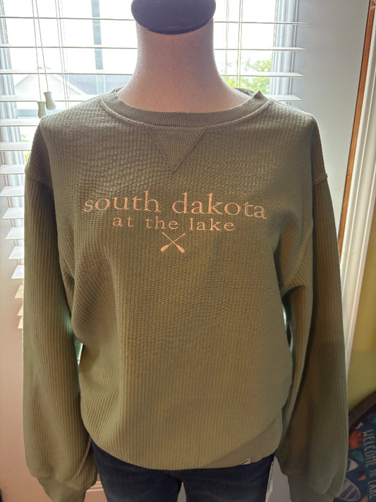 Corded Crew Pullover- South Dakota at the Lake