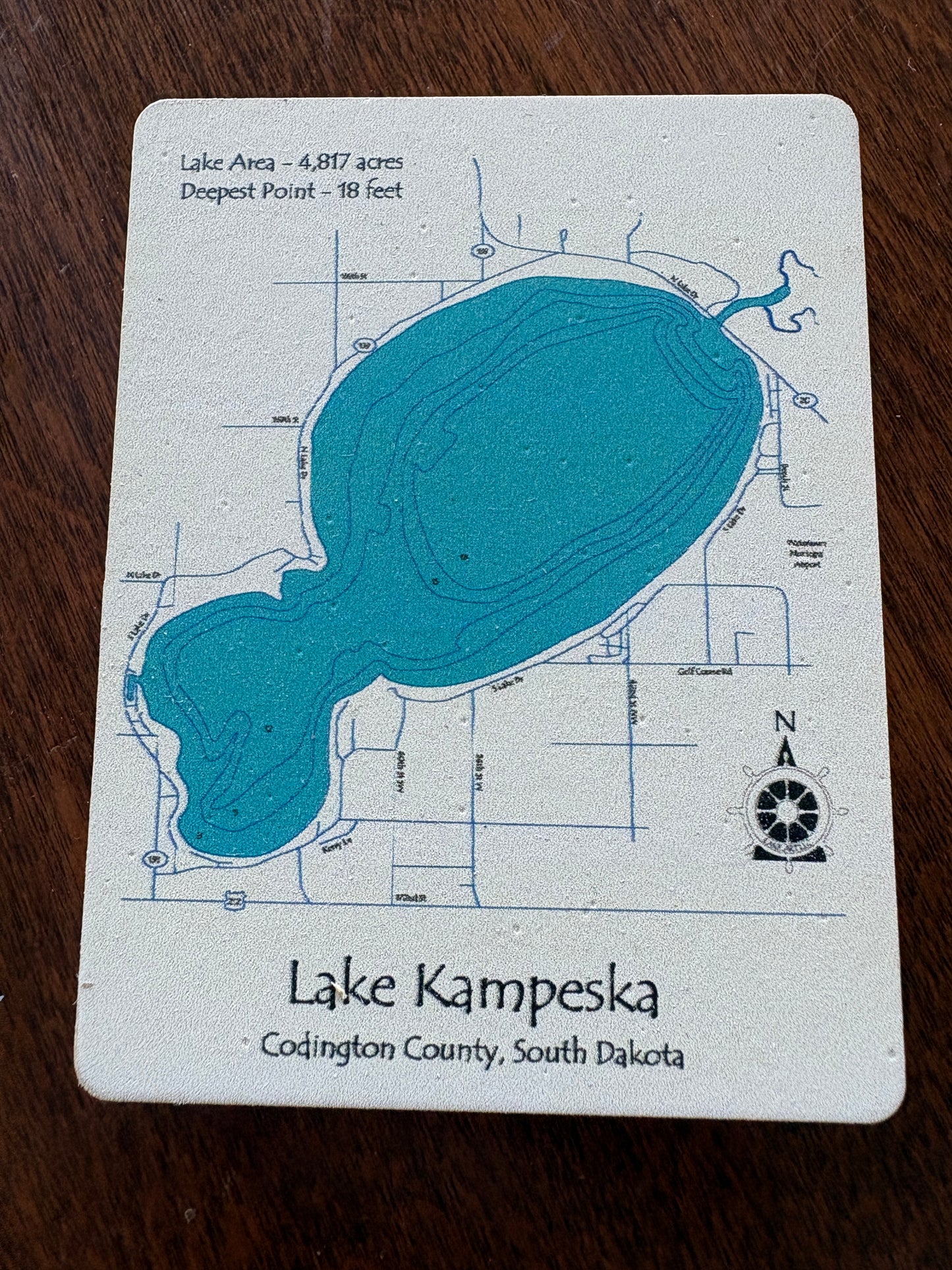 Lake Map Signs Magnet