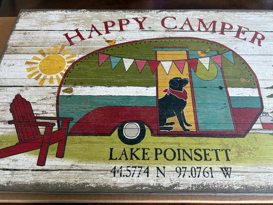 Custom Camper Sign/ Lake Poinsett